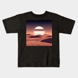 Sci fi desert sun Kids T-Shirt